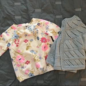 Hand knit sweater and sweatshirt 3t